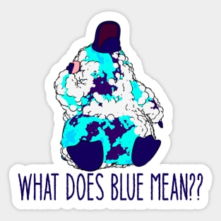 What does blue mean? Sticker